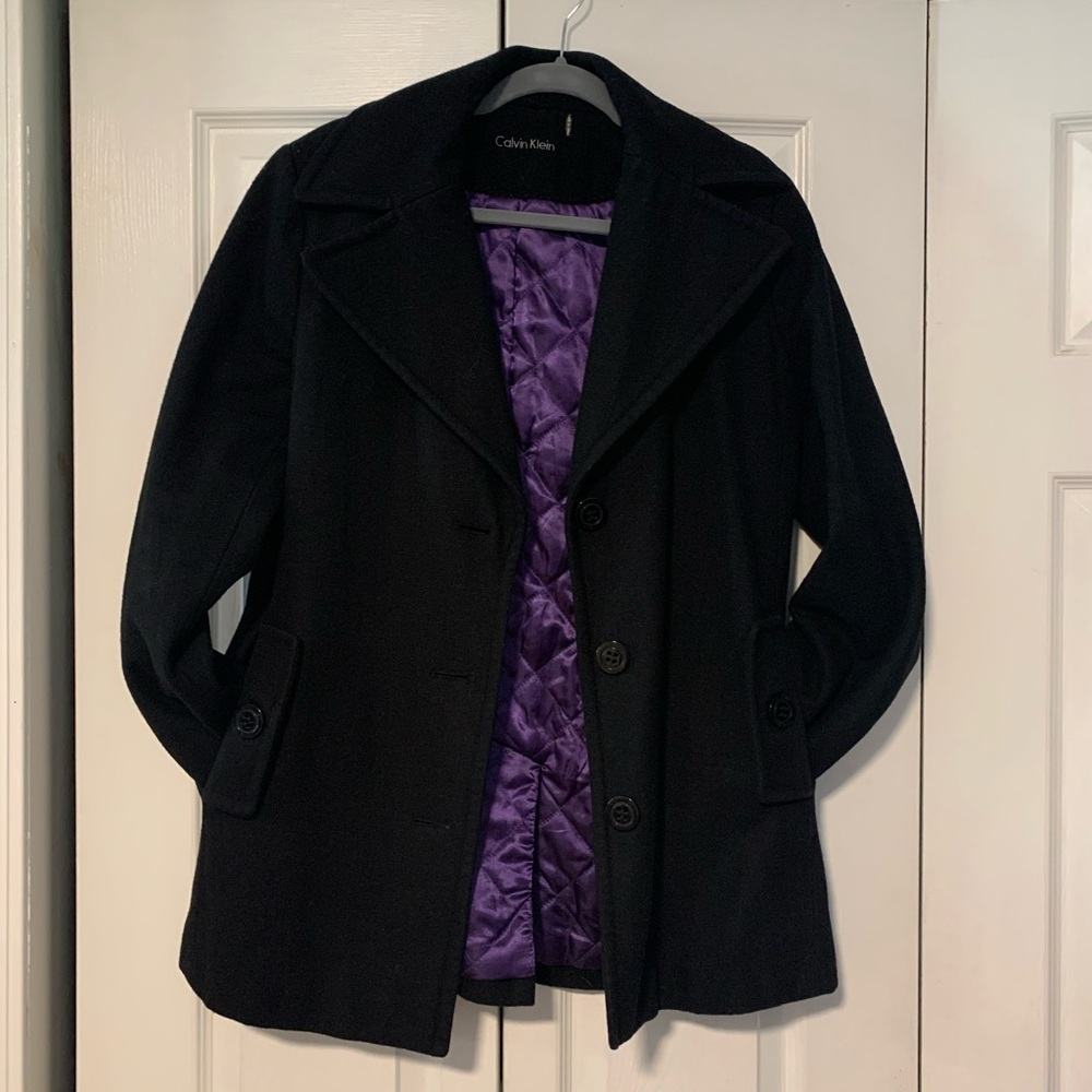 Calvin Klein Wool Blend Pea Coat